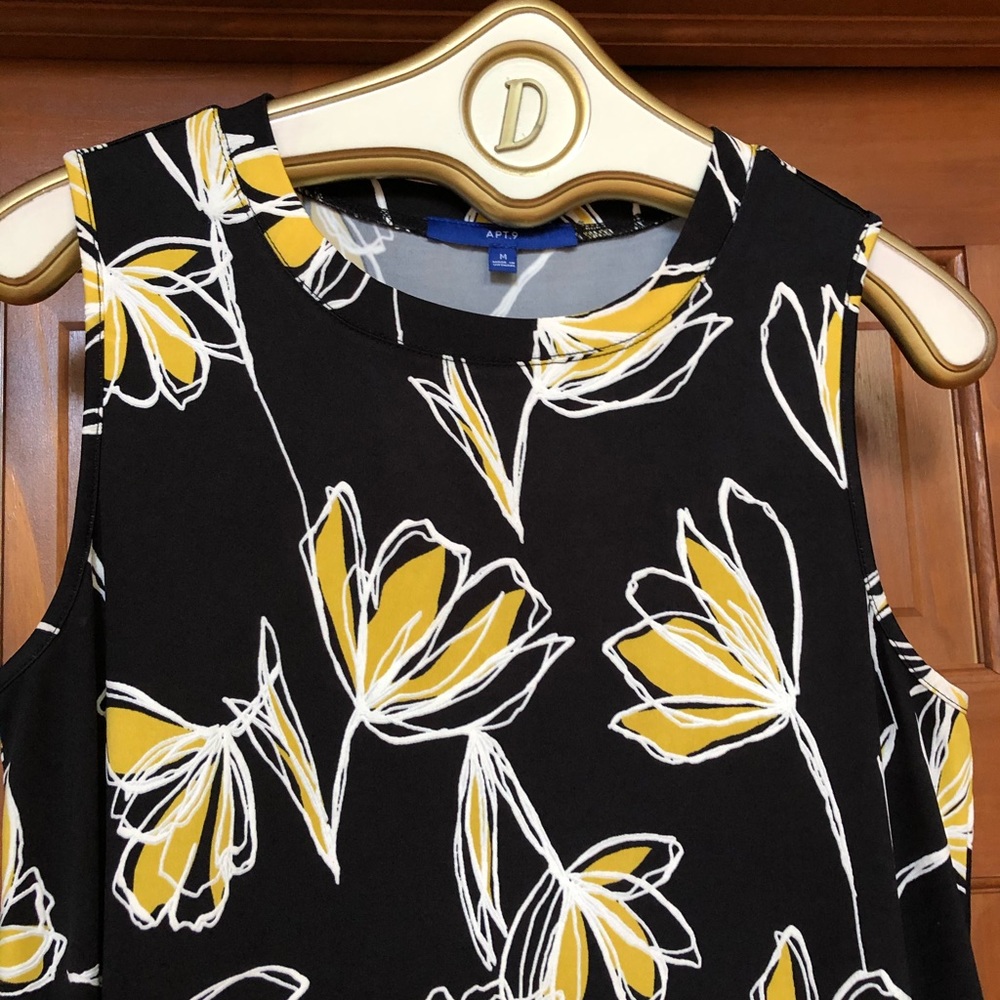 Apt 9 Dress w/Pops of Golden Yellow